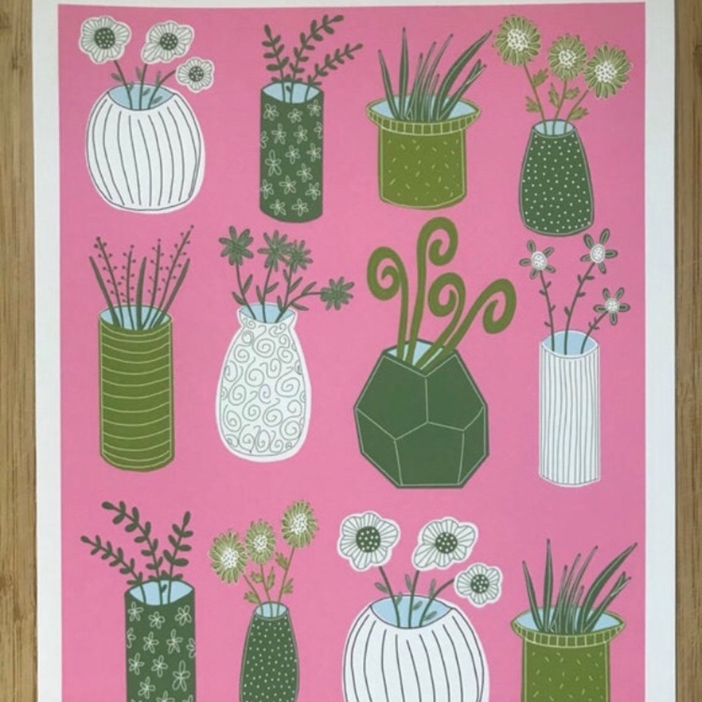 Cute little pink houseplant Wall Art